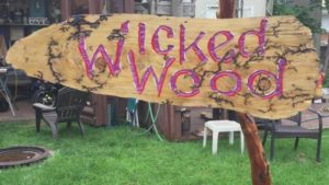 Wicked Wood fractal art sign