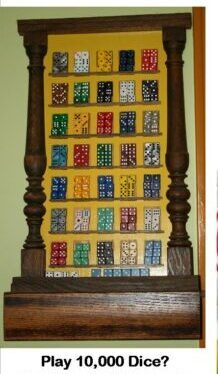 dice rack for 35 sets of 6 dice